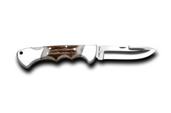 Bora 209 BPS Ergonomik İnce Yuvarlak Uçlu Boynuz Saplı Çakı Survival Kit