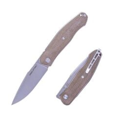 Real Steel Serenity Front Flipper | Micarta Sap | N690 Çelik Çakı | 7682GM