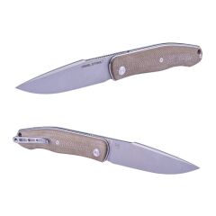 Real Steel Serenity Front Flipper | Micarta Sap | N690 Çelik Çakı | 7682GM