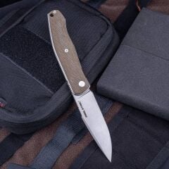 Real Steel Serenity Front Flipper | Micarta Sap | N690 Çelik Çakı | 7682GM