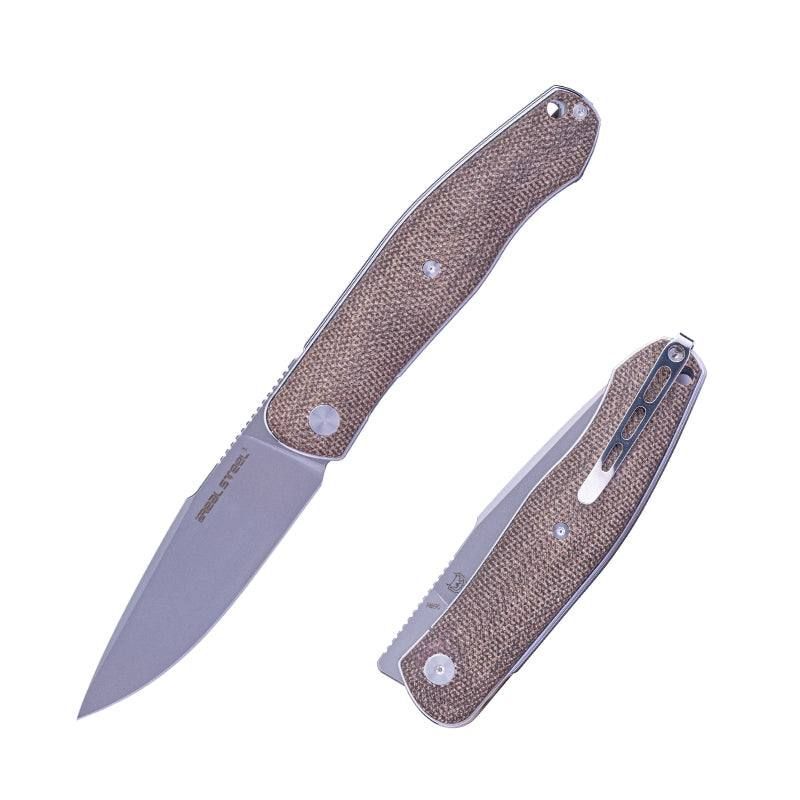 Real Steel Serenity Front Flipper | Micarta Sap | N690 Çelik Çakı | 7682NM