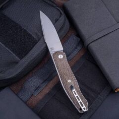 Real Steel Serenity Front Flipper | Micarta Sap | N690 Çelik Çakı | 7682NM