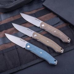 Real Steel Serenity Front Flipper | Micarta Sap | N690 Çelik Çakı | 7682NM