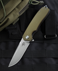 BESTECH LION BG01C Bej G10 Sap D2 Çelik Çakı