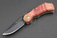Stabilize Mapple Burl Ağacı Sap Kuyruk Milli Bushcraft Namlu Mini Çakı