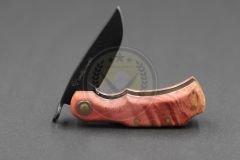 Stabilize Mapple Burl Ağacı Sap Kuyruk Milli Bushcraft Namlu Mini Çakı