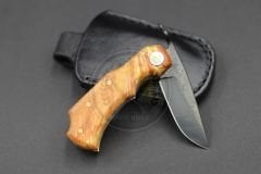 Stabilize Mapple Burl Ağacı Sap Kuyruk Milli Bushcraft Namlu Mini Çakı