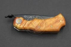 Stabilize Mapple Burl Ağacı Sap Kuyruk Milli Bushcraft Namlu Mini Çakı