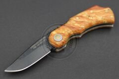 Stabilize Mapple Burl Ağacı Sap Kuyruk Milli Bushcraft Namlu Mini Çakı