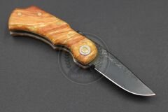 Stabilize Mapple Burl Ağacı Sap Kuyruk Milli Bushcraft Namlu Mini Çakı