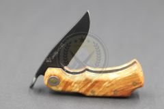 Stabilize Mapple Burl Ağacı Sap Kuyruk Milli Bushcraft Namlu Mini Çakı