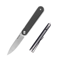 Real Steel Iris Front Flipper | G10 + Karbon Fiber Sap | 12C27 Çelik Çakı | 8061BF