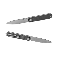 Real Steel Iris Front Flipper | G10 + Karbon Fiber Sap | 12C27 Çelik Çakı | 8061BF