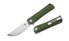 BESTECH Kendo | Ordu Yeşili G10 Sap | D2 Çelik Çakı | BG06B-1