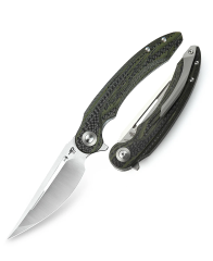 BESTECH IRIDA Karbon Fiber ve G10 Saplı Ara Katman 14C28N Çelik Çakı - BG25F