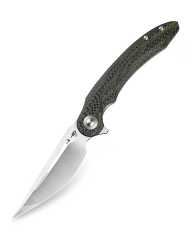 BESTECH IRIDA Karbon Fiber ve G10 Saplı Ara Katman 14C28N Çelik Çakı - BG25F