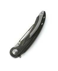 BESTECH IRIDA Karbon Fiber ve G10 Saplı Ara Katman 14C28N Çelik Çakı - BG25F