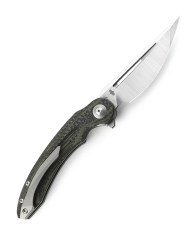 BESTECH IRIDA Karbon Fiber ve G10 Saplı Ara Katman 14C28N Çelik Çakı - BG25F