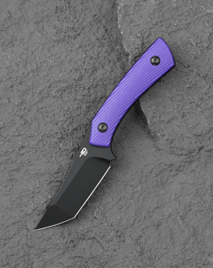 BESTECH STEP BFK06C D2 Çelik Mor G10 Saplı Kydex Kılıflı Av Bıçağı