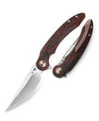 BESTECH IRIDA BG25E Karbon Fiber Ve G10 Saplı Ara Katman 3,82'' 14C28N Bıçak