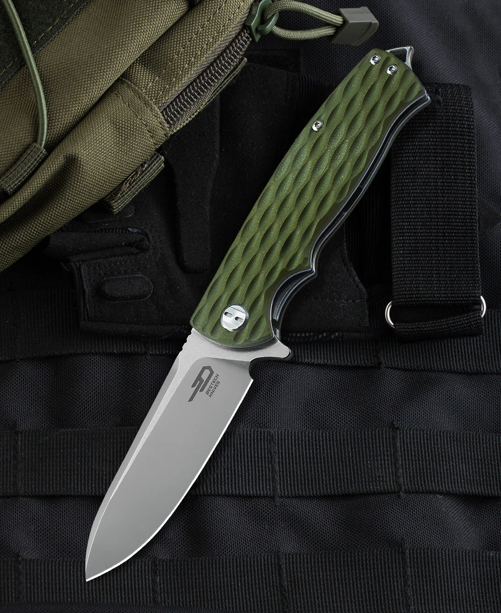 BESTECH Grampus | Yeşil G10 Sap | D2 Çelik Çakı | BG02B