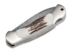 Böker Manufaktur Junior Scout Spearpoint Stag Damascus Çakı