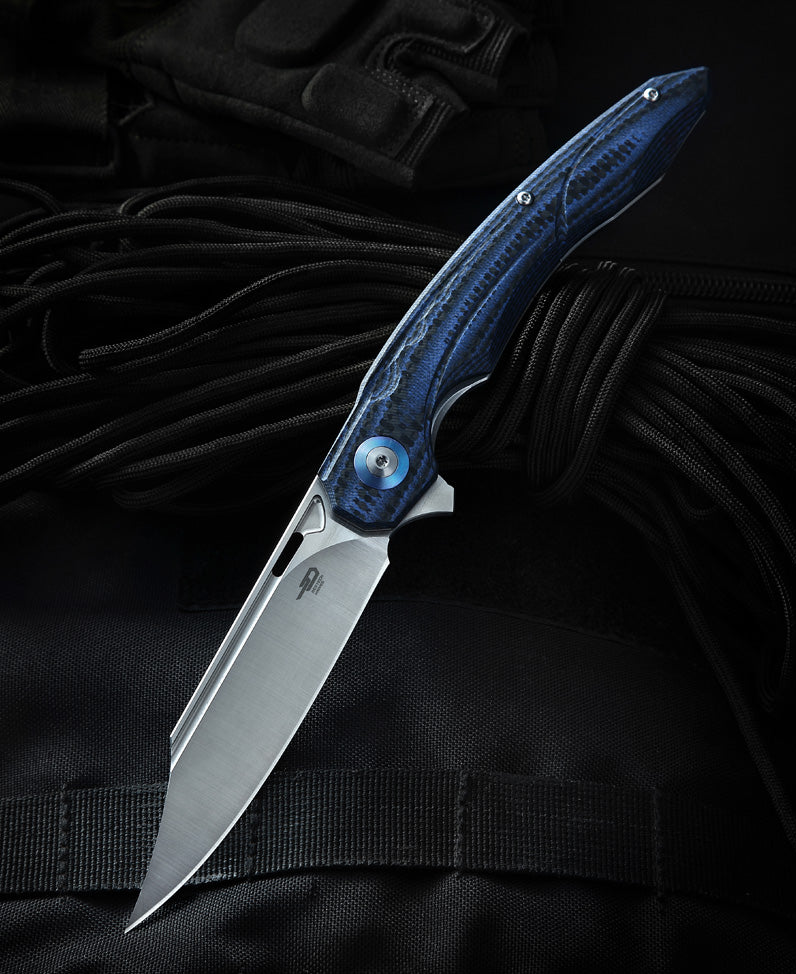 BESTECH FANGA BG18E Karbon Fiber Ve G10 Saplı Ara Katman 4,25'' D2 Blade