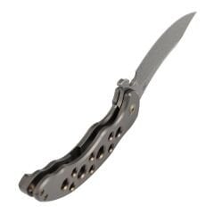 KANSEPT Gilgamesh | Flipper | Bronz Eloksallı Titanyum Delikli Sap | Damascus Çelik Çakı | K1128A5