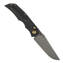 KANSEPT SIF | Parçalanmış Karbon Fiber Sap | Damascus Çelik Çakı | K1100V4