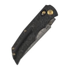 KANSEPT SIF | Parçalanmış Karbon Fiber Sap | Damascus Çelik Çakı | K1100V4