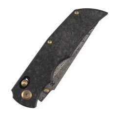 KANSEPT SIF | Parçalanmış Karbon Fiber Sap | Damascus Çelik Çakı | K1100V4