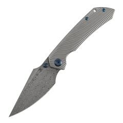 Kansept Fenrir | Kumlanmış Titanyum Sap | Damascus Çelik Çakı | K1034C4