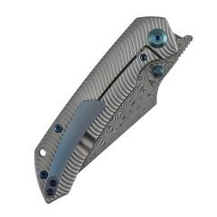 Kansept Fenrir | Kumlanmış Titanyum Sap | Damascus Çelik Çakı | K1034C4