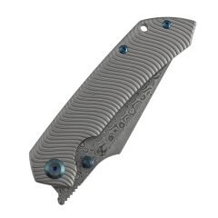 Kansept Fenrir | Kumlanmış Titanyum Sap | Damascus Çelik Çakı | K1034C4