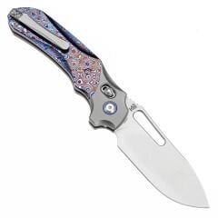 KANSEPT Quasar | Taşlanmış Titanyum ve Timascus Sap | CPM 20CV Çelik Çakı | K1099V4