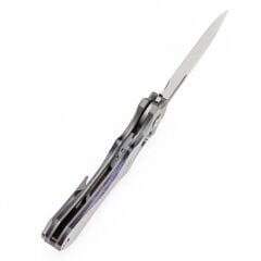KANSEPT Quasar | Taşlanmış Titanyum ve Timascus Sap | CPM 20CV Çelik Çakı | K1099V4