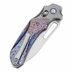KANSEPT Quasar | Taşlanmış Titanyum ve Timascus Sap | CPM 20CV Çelik Çakı | K1099V4