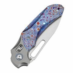 KANSEPT Quasar | Taşlanmış Titanyum ve Timascus Sap | CPM 20CV Çelik Çakı | K1099V4