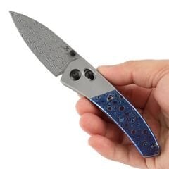 KANSEPT Dako | Çapraz Kilitli | Titanyum ve Timascus Saplı | Damascus Çelik Çakı | K1101V4