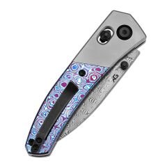 KANSEPT Dako | Titanyum + Timascus Saplı | Damascus Çelik Çakı | K1101V4