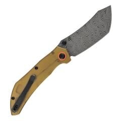 Tenable Tipper | Amber PEI/Ultem Sap | Damascus Çelik Çakı | B1079A5