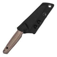 Tenable Parr | Kahverengi Mikarta Sap | Siyah Kaplamalı 14C28N Çelik Bıçak | G011B4