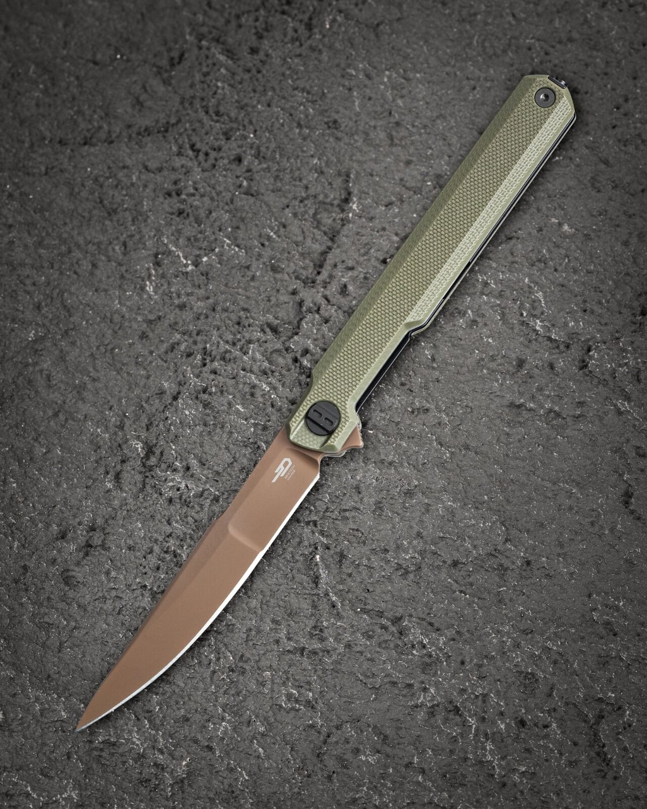 BESTECH DUOZ BG65F Liner Lock OD Yeşil G10 Sap 14C28N Çelik Çakı