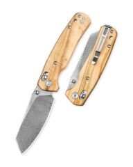 BESTECHMAN CICADA'S WING | Zeytin Ağacı Sap | Damascus Çelik Çakı | BMK06-W-2
