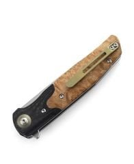 BESTECH Ascot | Karbon Fiber + G10 + Lightburl Ahşap Sap | 14C28N Çelik Çakı | BG19D