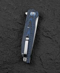 BESTECH ASCOT BG19C Karbon Fiber ve G10 Saplı Ara Katman D2 Çelik Çakı