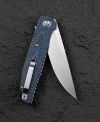 BESTECH ASCOT BG19C Karbon Fiber ve G10 Saplı Ara Katman D2 Çelik Çakı