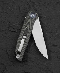 BESTECH ASCOT BG19B Karbon Fiber ve G10 Saplı Ara Katman D2 Çelik Çakı