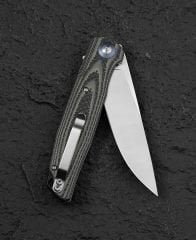 BESTECH ASCOT BG19B Karbon Fiber ve G10 Saplı Ara Katman D2 Çelik Çakı
