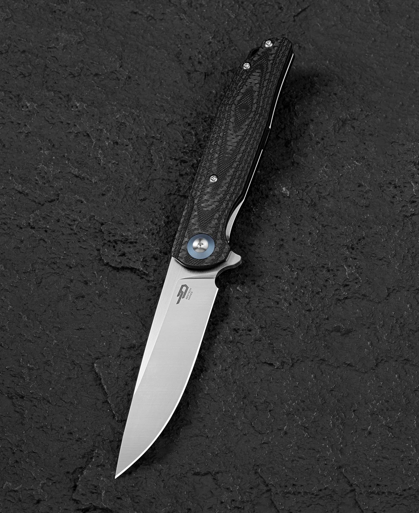 BESTECH ASCOT BG19A Karbon Fiber ve G10 Saplı Ara Katman D2 Çakı